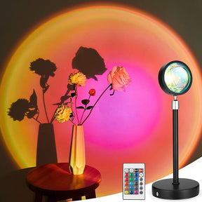 🌅 X-Kim 16-Color Sunset Lamp Projector – 360° Rotation LED Mood Light 🌈