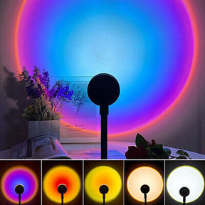 🌅 X-Kim 16-Color Sunset Lamp Projector – 360° Rotation LED Mood Light 🌈